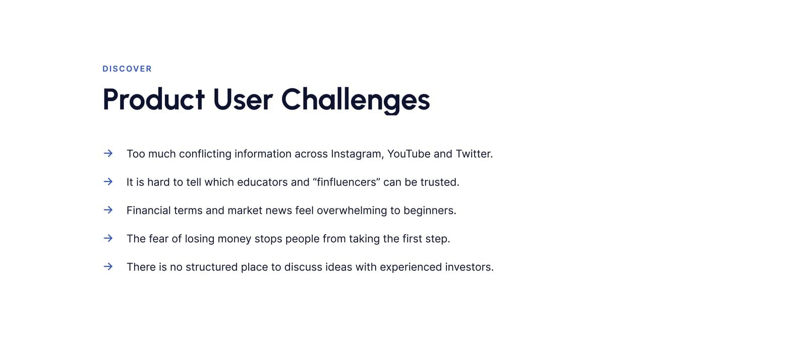 FinanceBro: User challenges