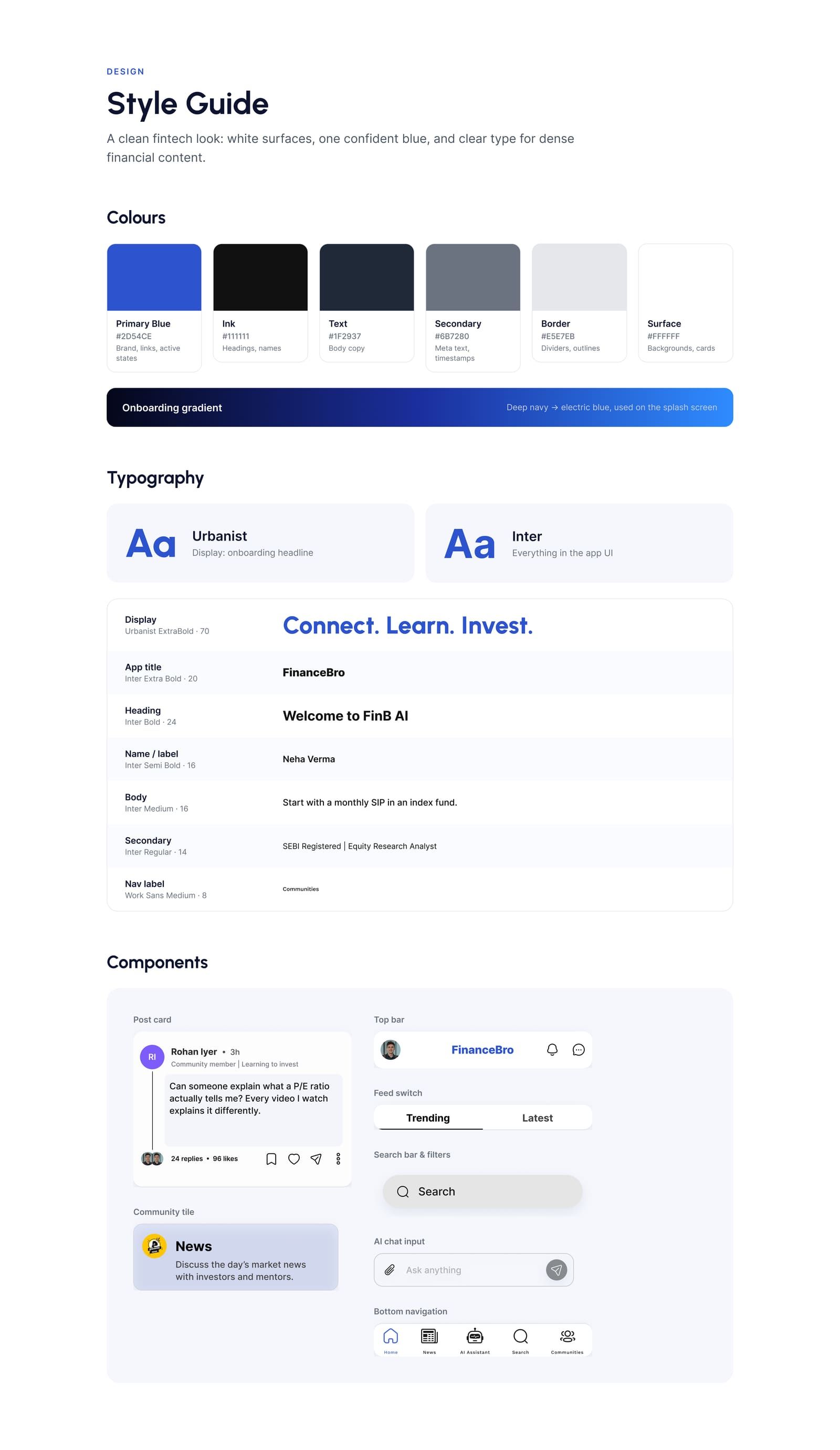FinanceBro: Style guide