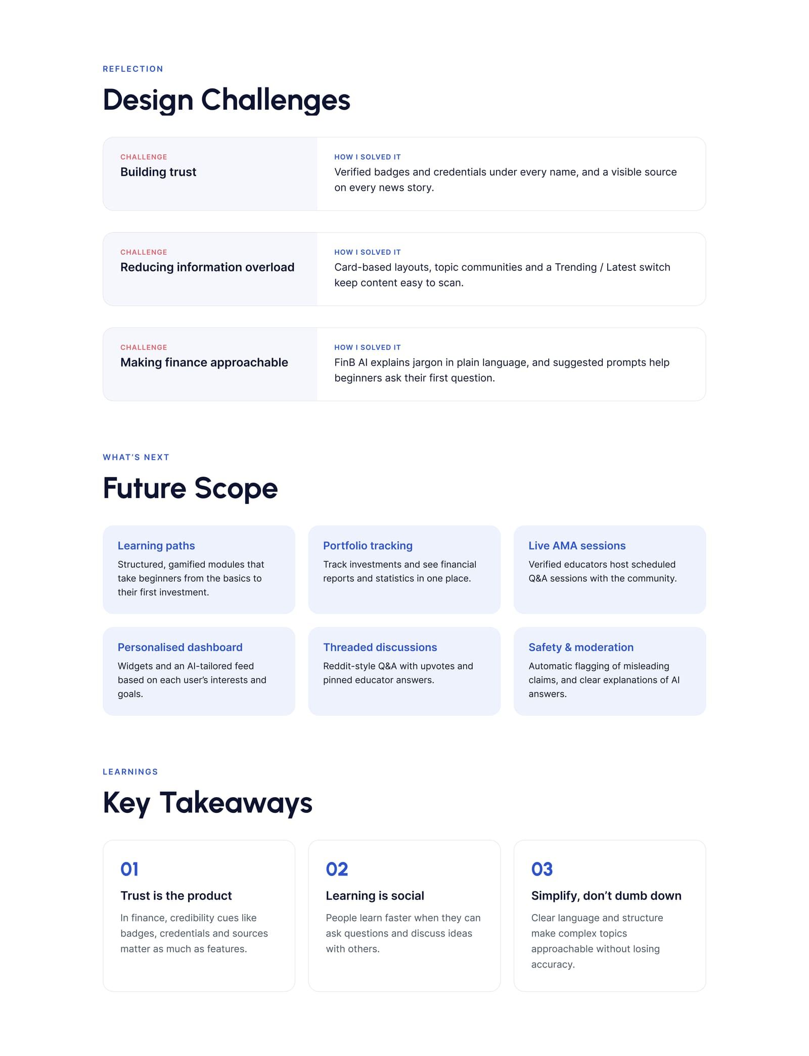 FinanceBro: Challenges, future & takeaways