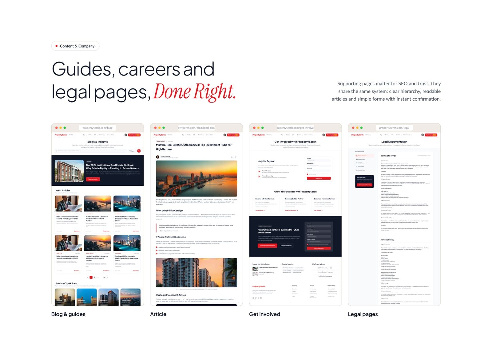 PropertySerch: Content & company