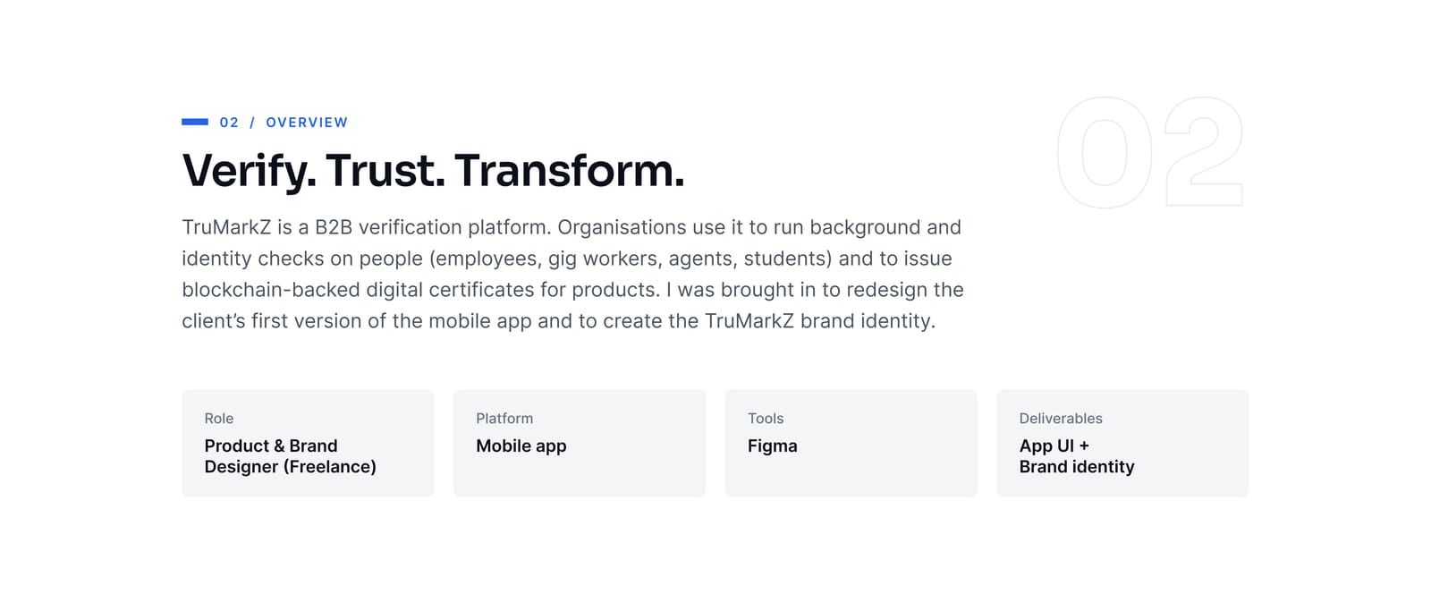 TruMarkZ: Overview